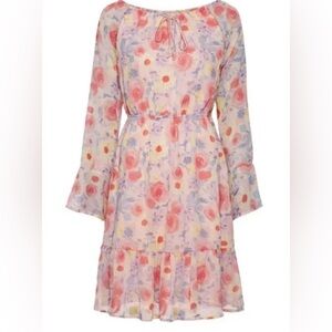 Chic Floral Long Sleeve Dress